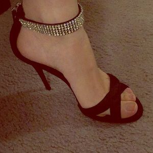 SCHUTZ Black rhinestones heels